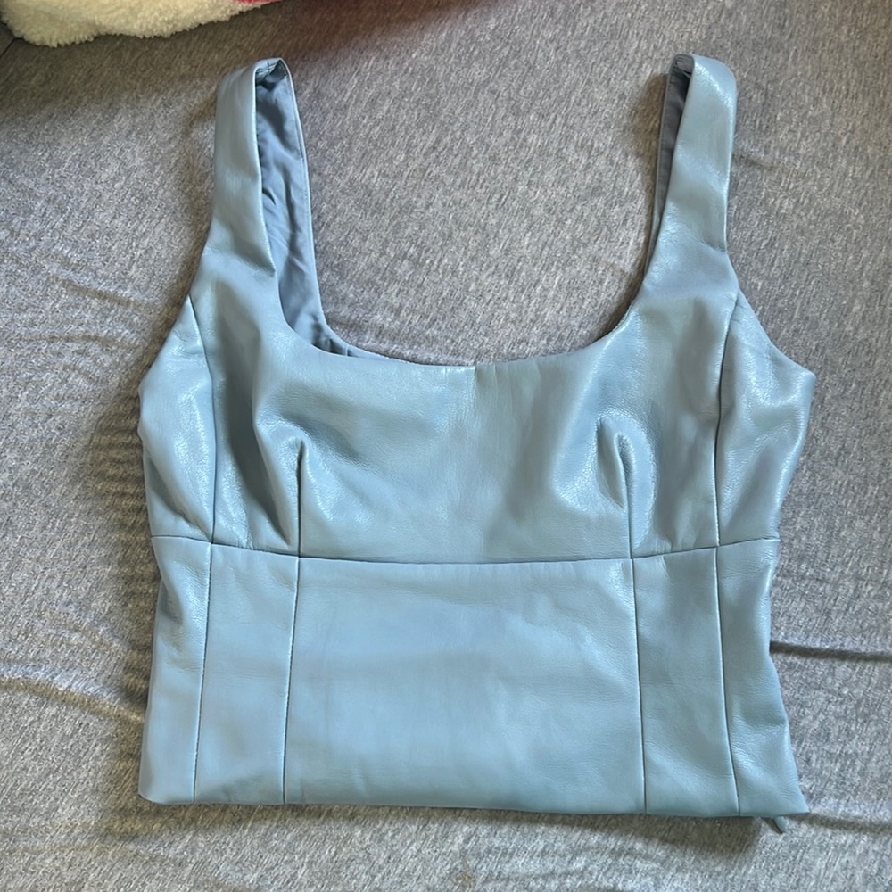 Aritzia Vegan Soft Leather Bustier XXS